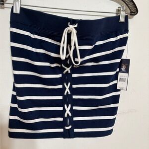 American Living Striped Navy and White Skirt